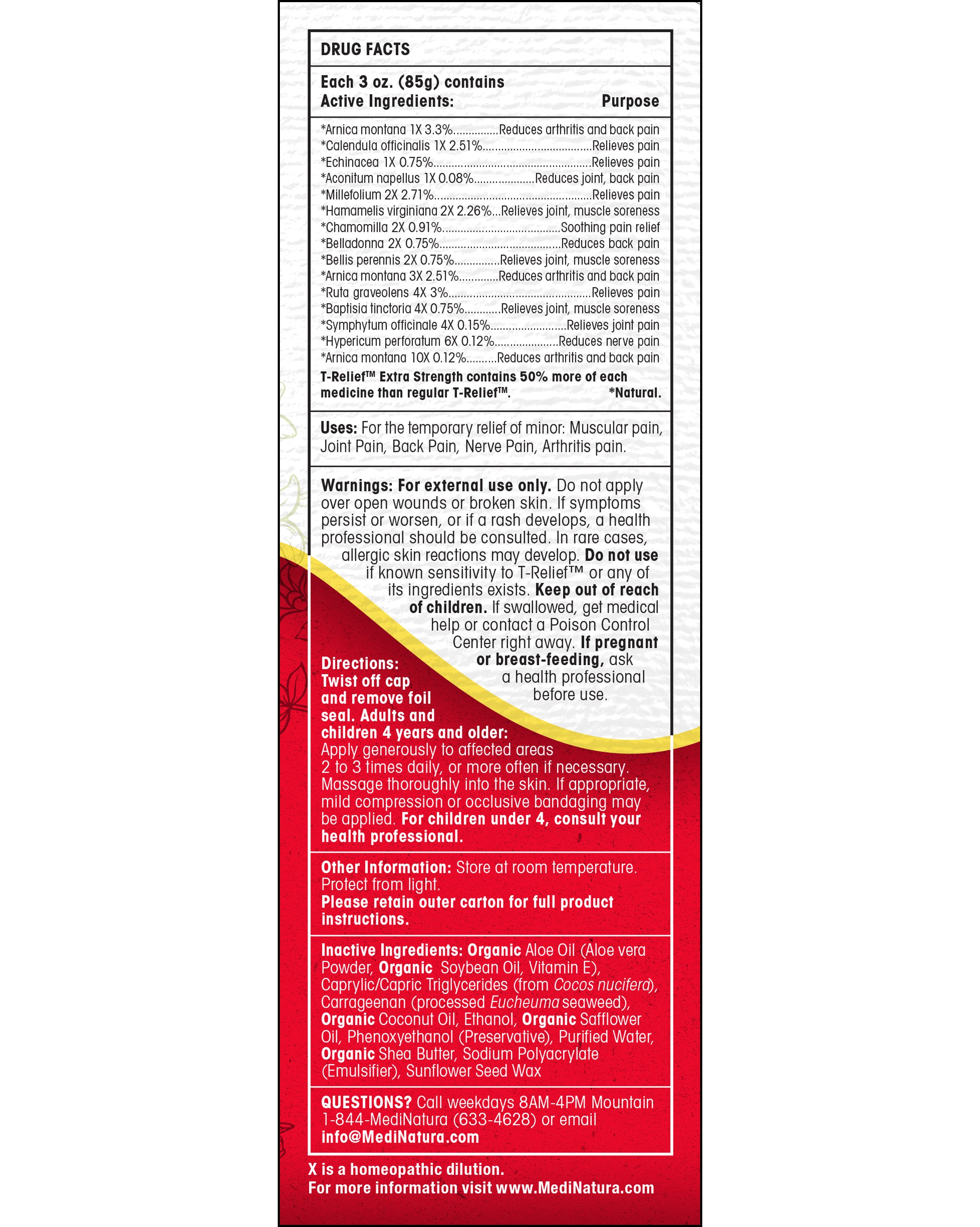 T-Relief Extra Strength Pain Facts