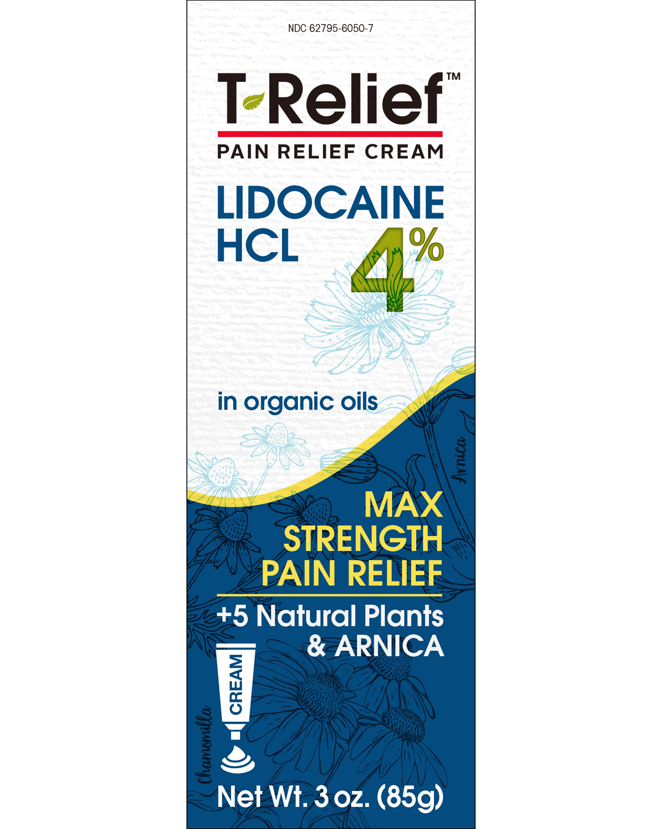 T-Relief Lidocaine 4% Maximum Strength Pain Relief Cream - 3oz