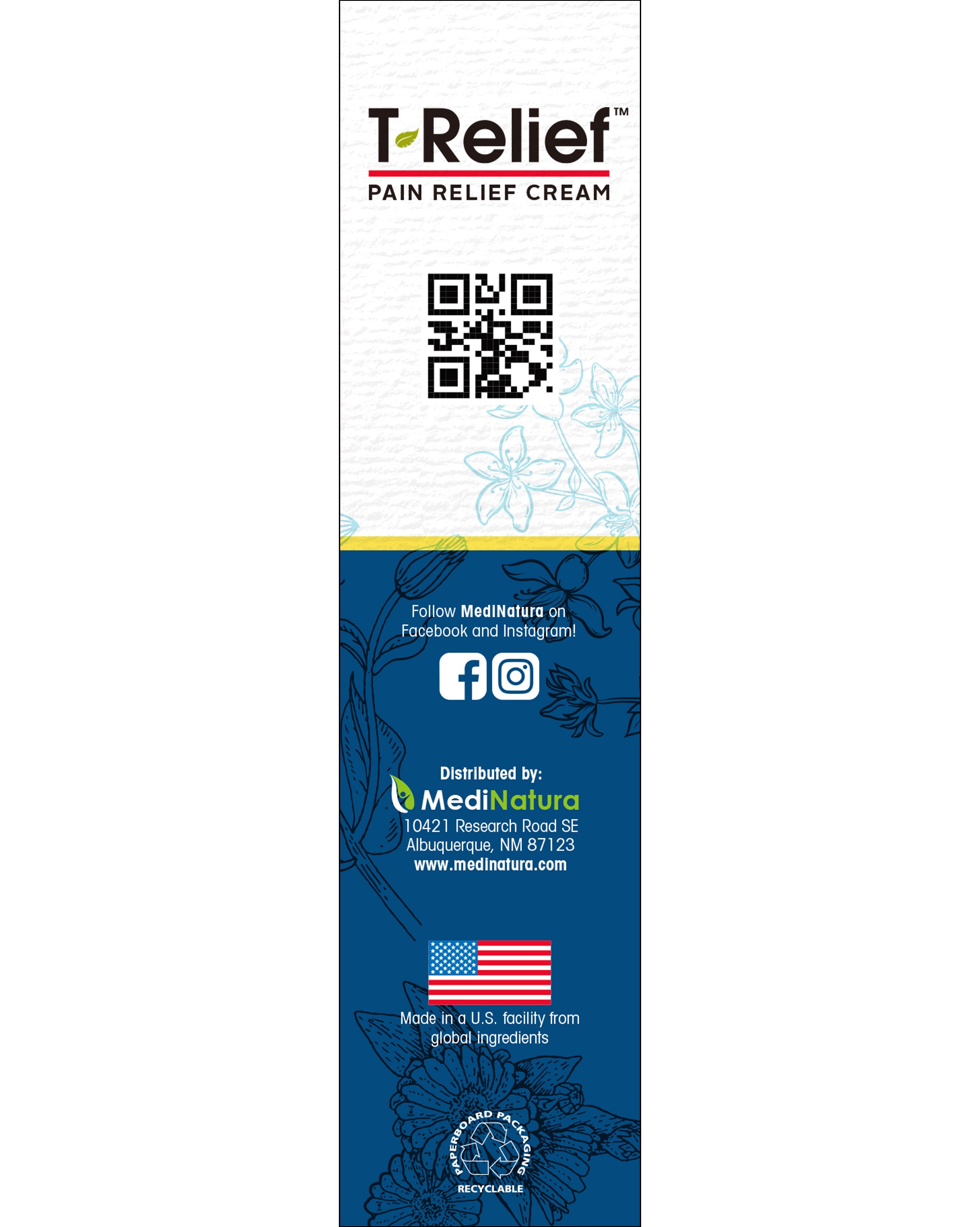 T-Relief Lidocaine 4% Maximum Strength Pain Relief Cream - 3oz