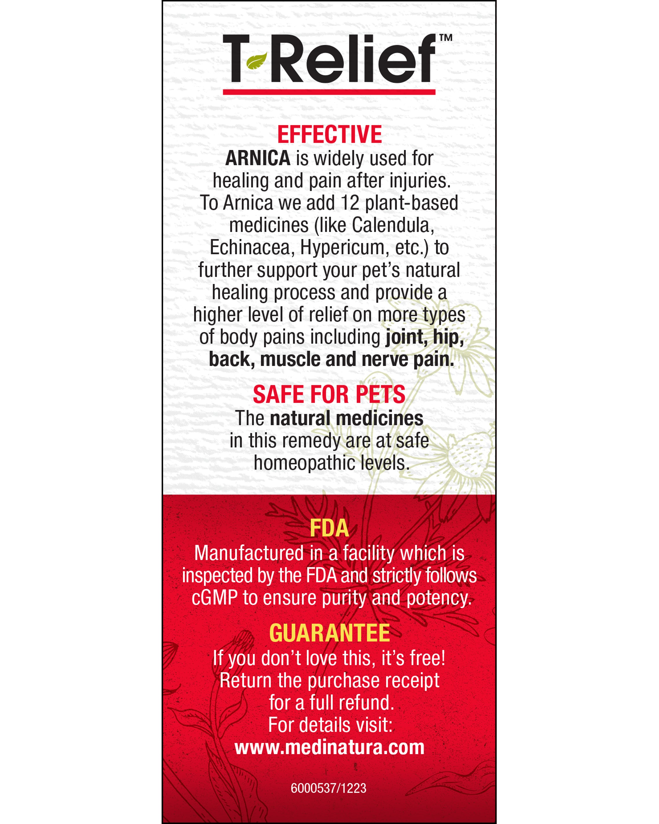 T-Relief PET Pain TABS Guarantee