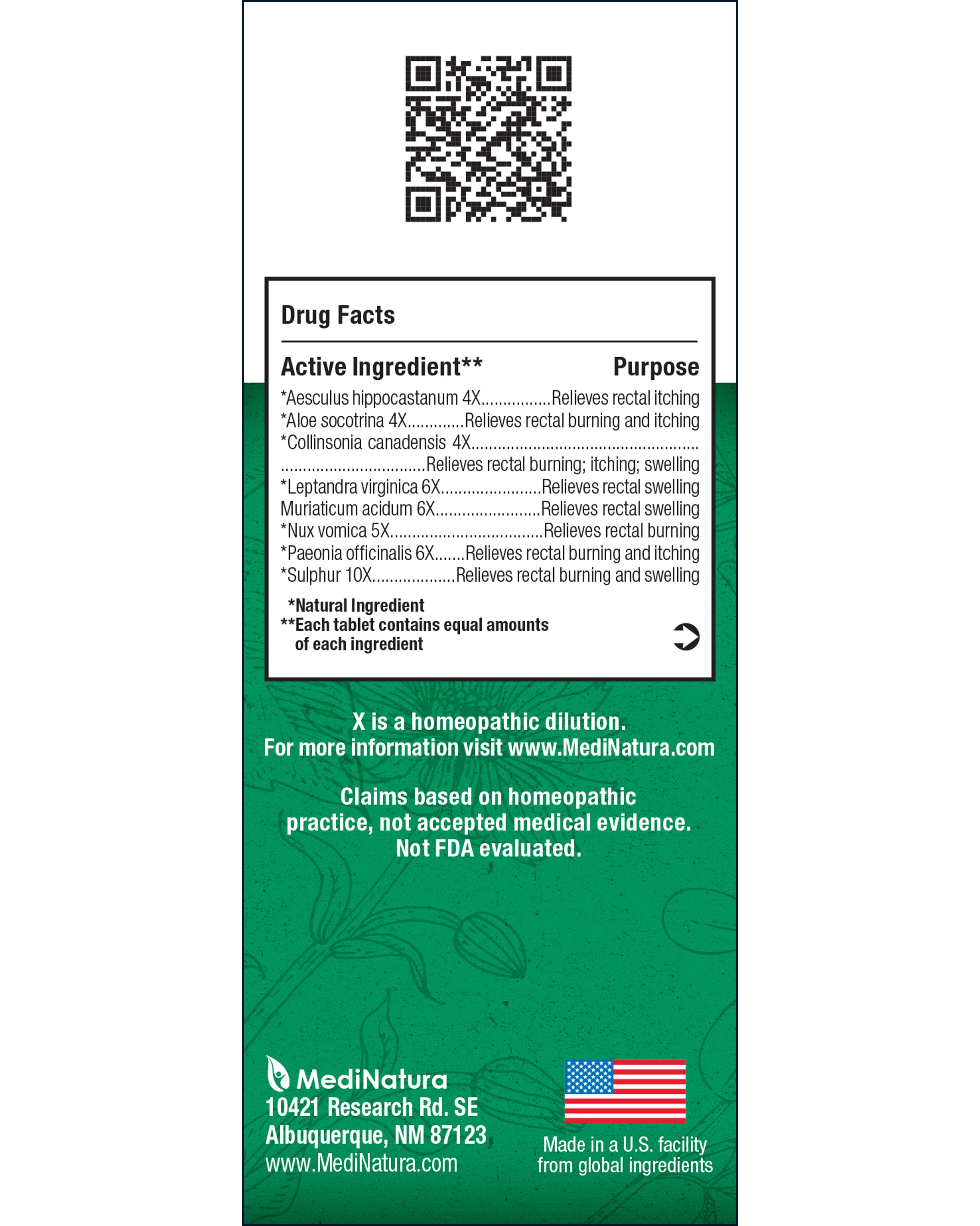 BHI Hemorrhoid active ingredients