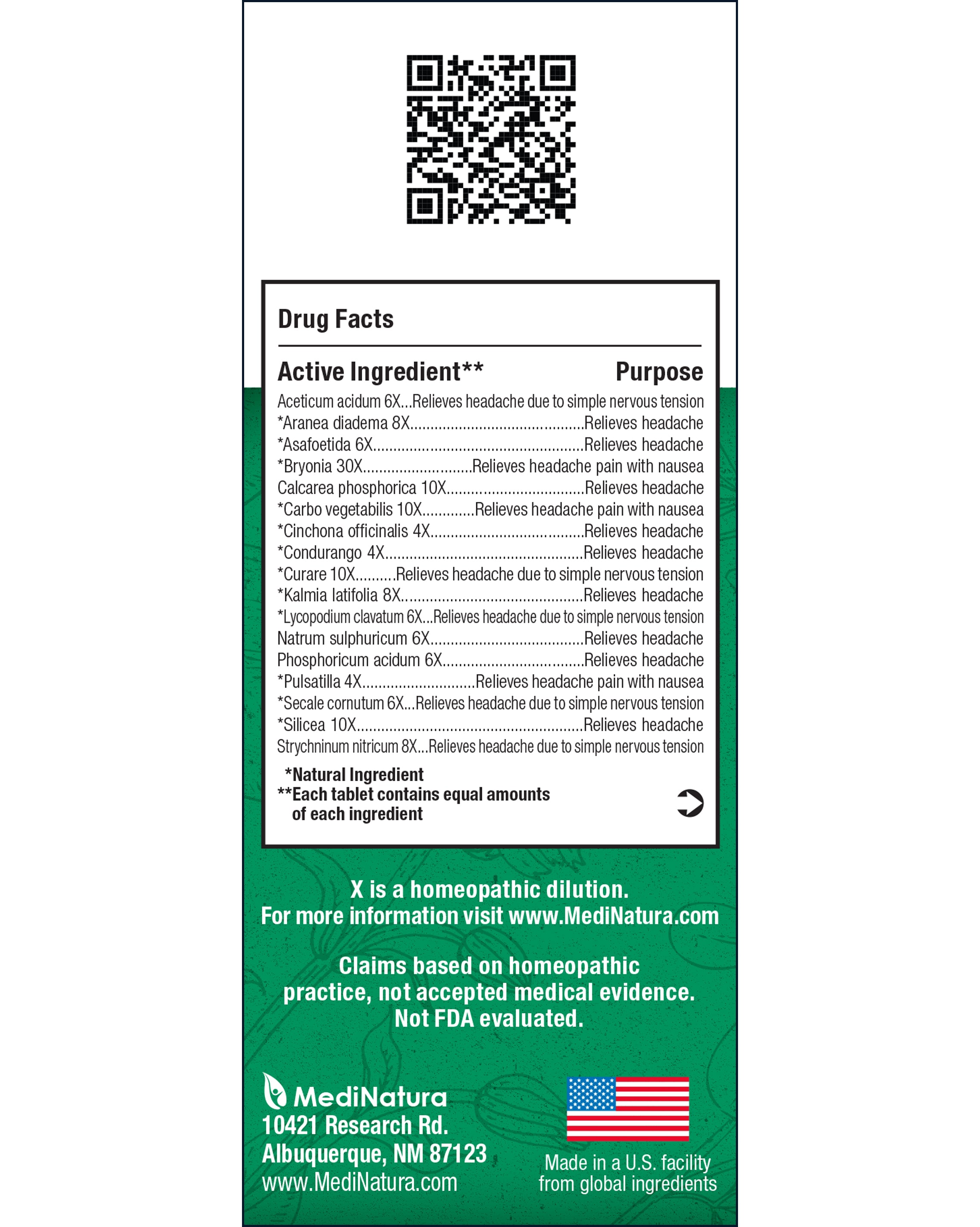 BHI Migraine active ingredient