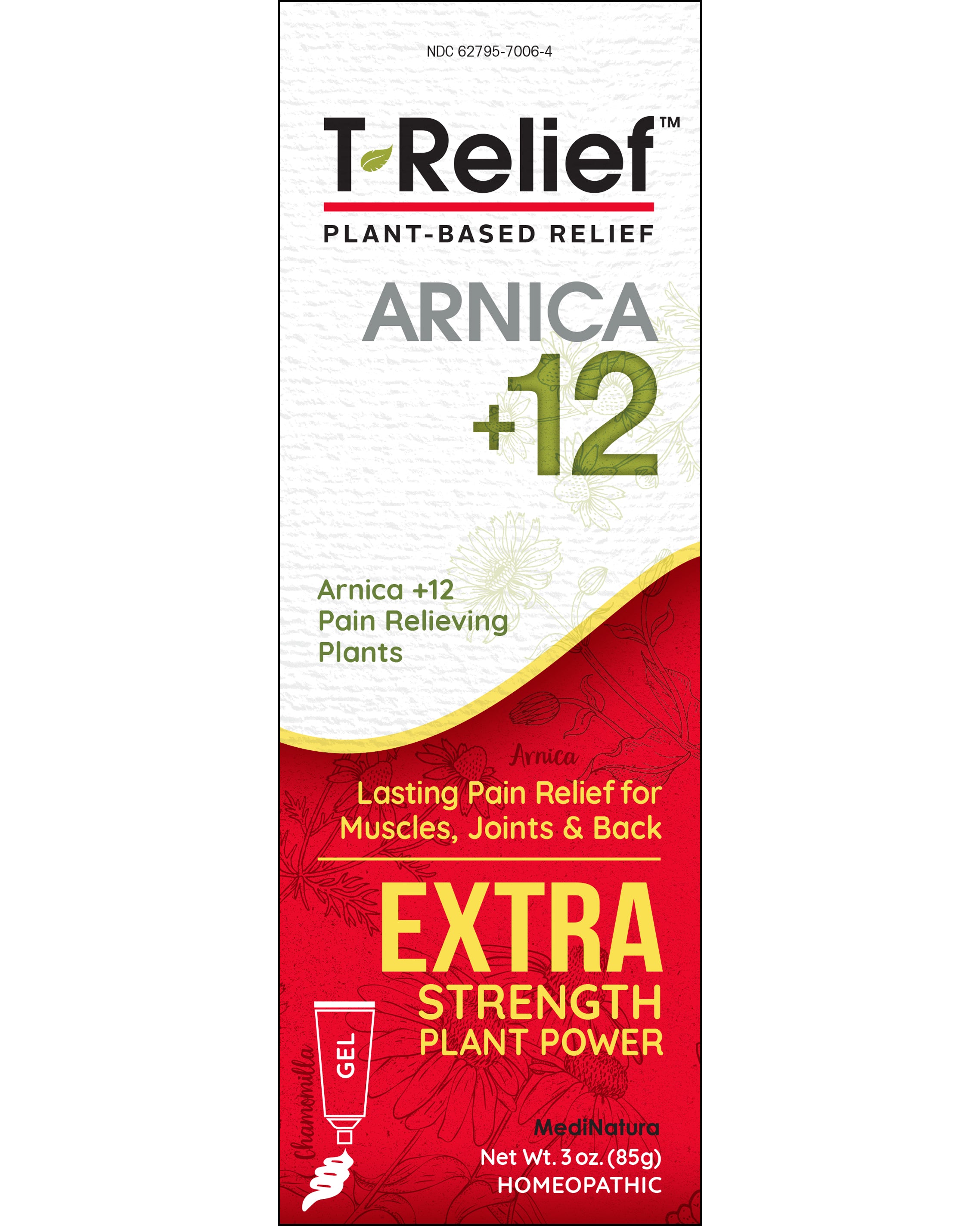 T-Relief Extra Strength Pain 3oz Gel Front