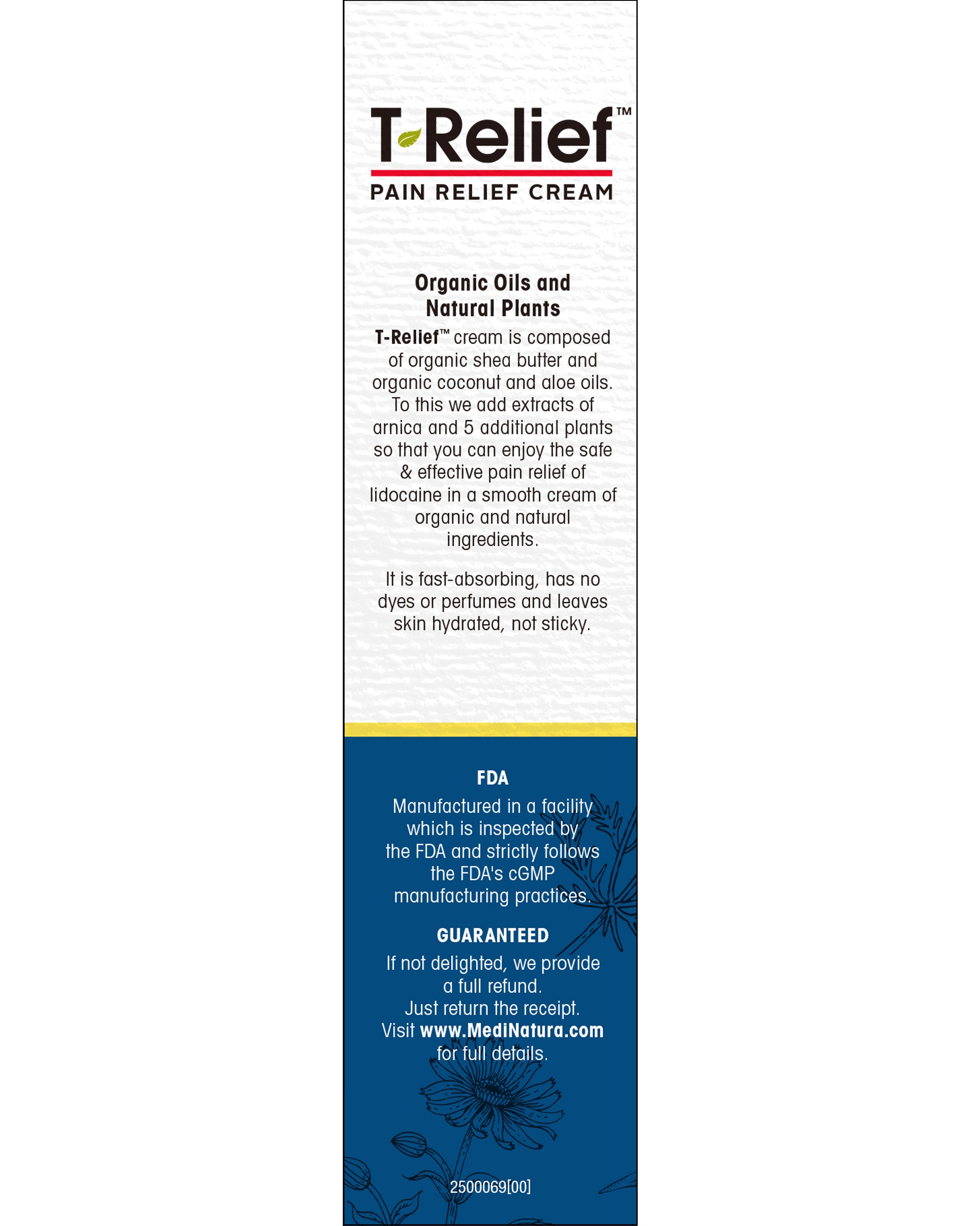 T-Relief Lidocaine 4% Maximum Strength Pain Relief Cream - 3oz