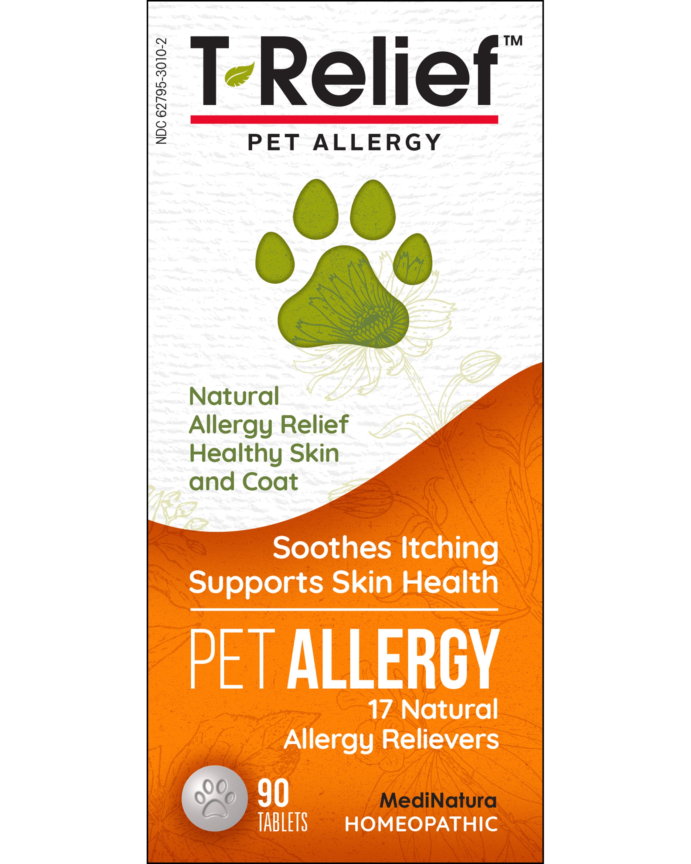 T-Relief PET Allergy TABS 90ct Front