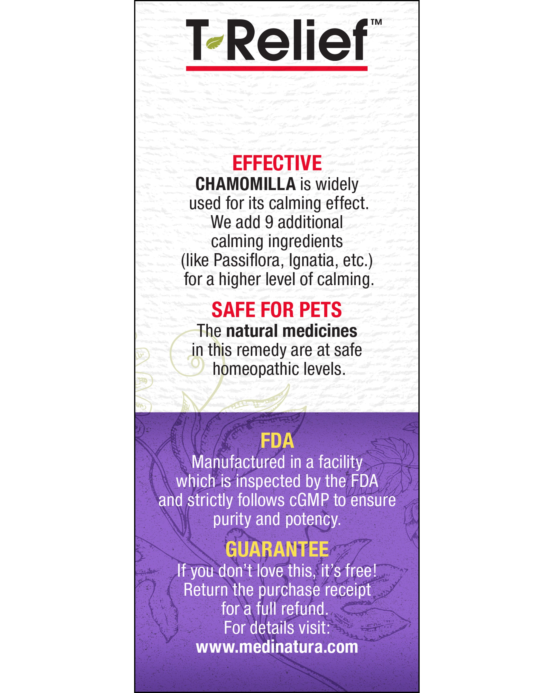 T-Relief PET Calm TABS Guarantee