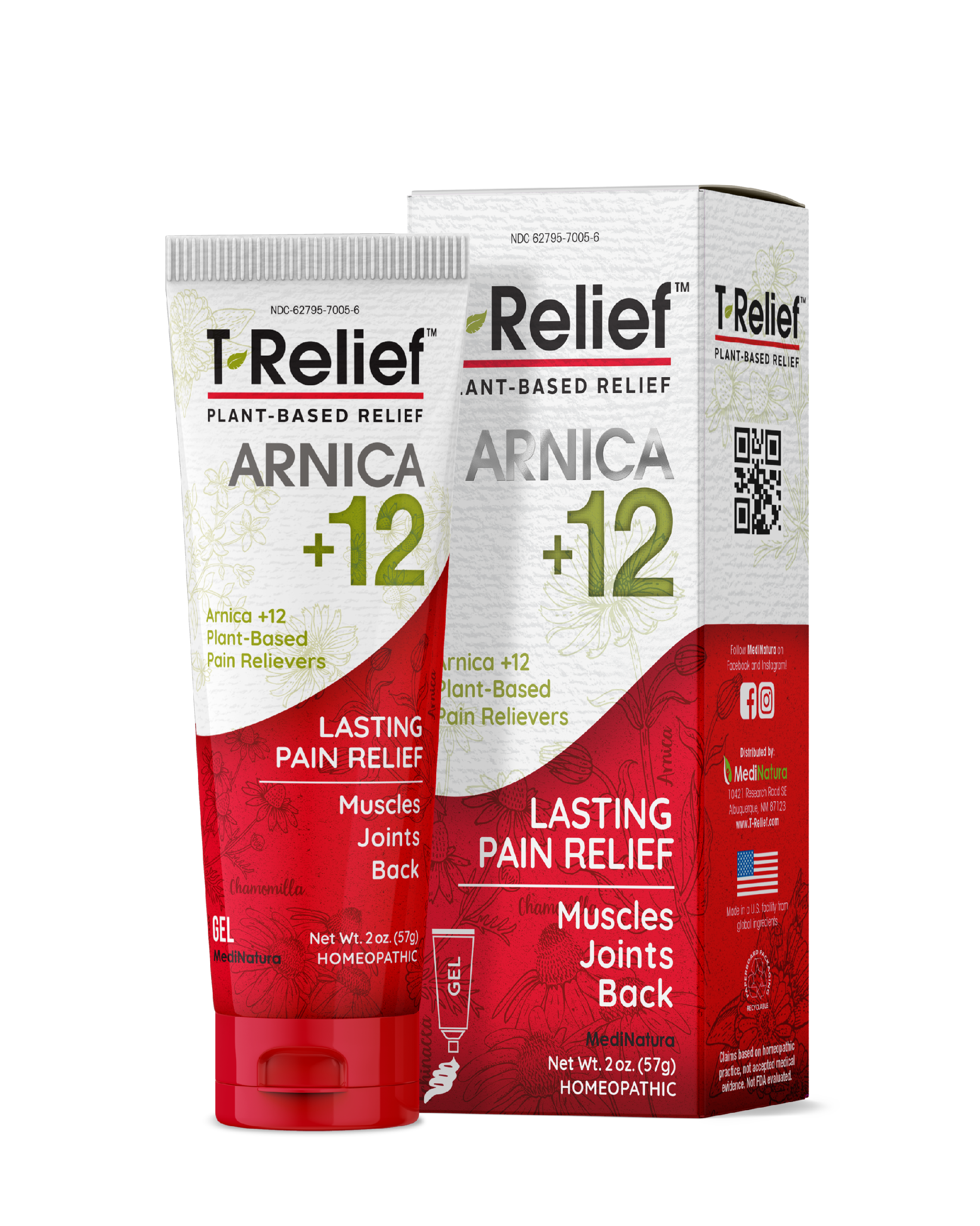T-Relief RS 2oz GEL box tube left