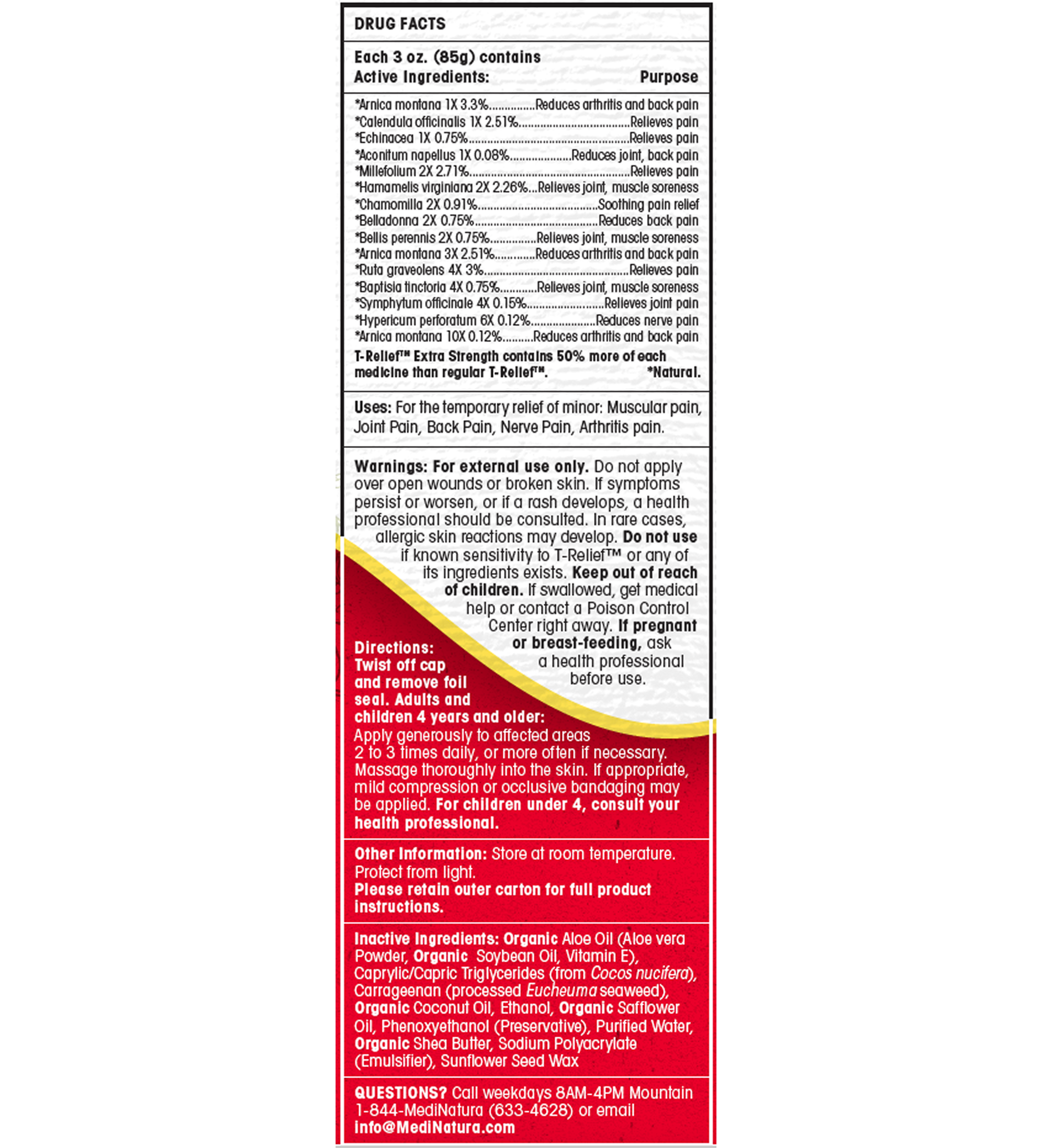 T-Relief Extra Strength Pain - 3oz Cream